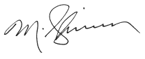 Signature of Michael Skinner